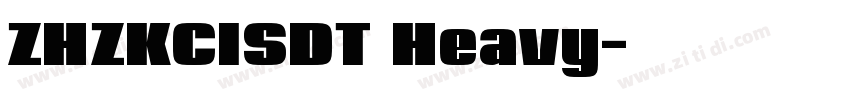 ZHZKCISDT Heavy字体转换
